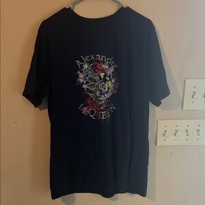 NON BRANDED ALEXANDER MCQUEEN SKULL TSHIRT XL BLACK